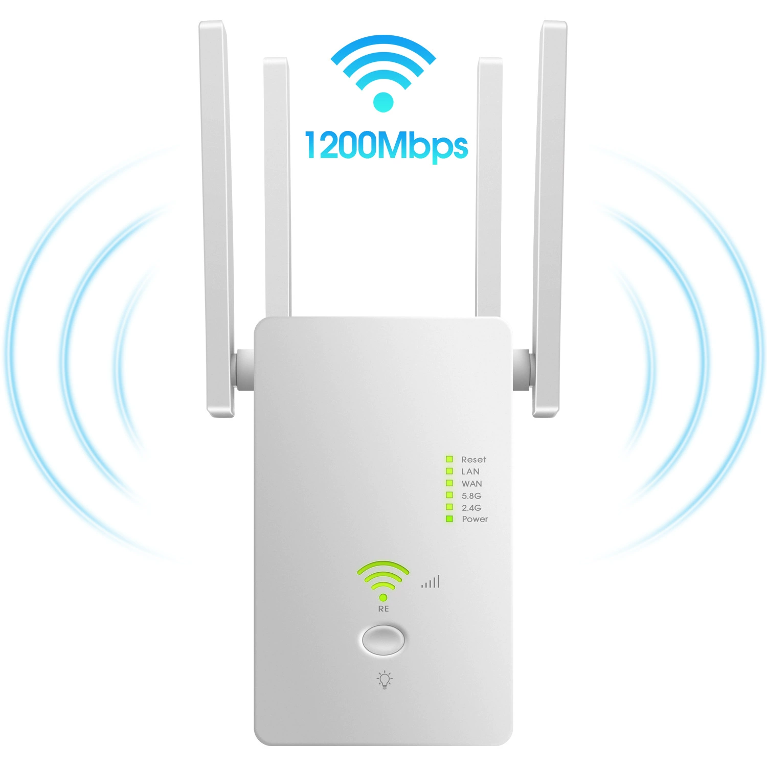 Ultra-Powerful Wireless Wi-Fi Signal Booster: 1200Mbps Dual-Band Gigabit Router – Suitable for Multi-Story Homes