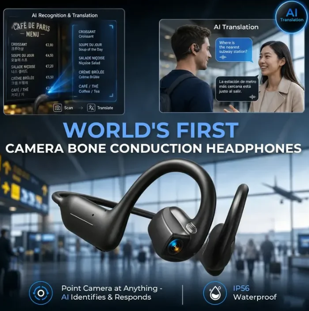 🎧 E12 Bone Conduction Wireless   Audio Headphones