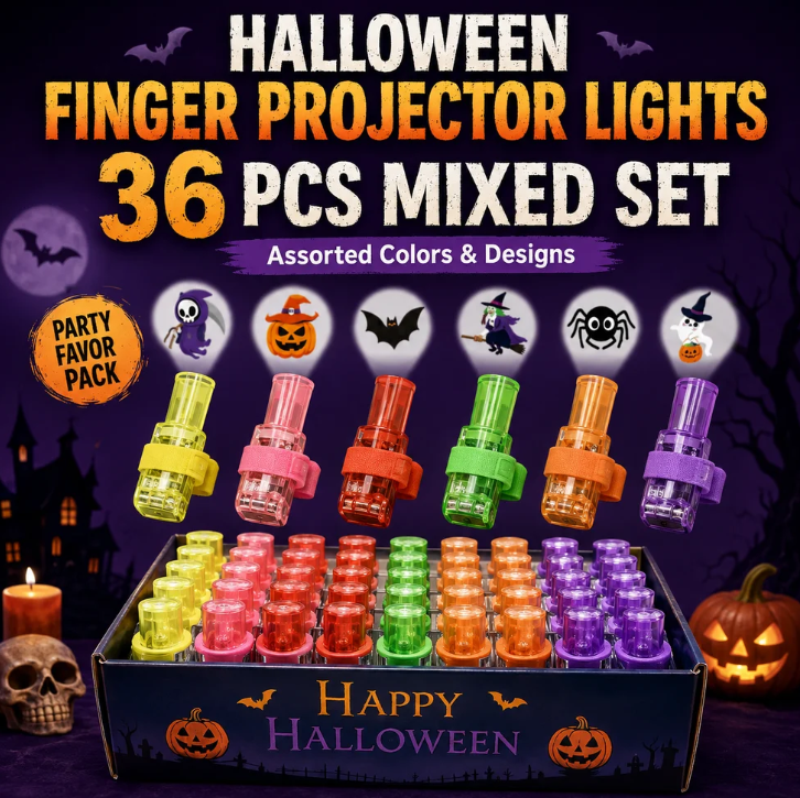 🎃 Spooky Pattern Finger Projector Lights 
