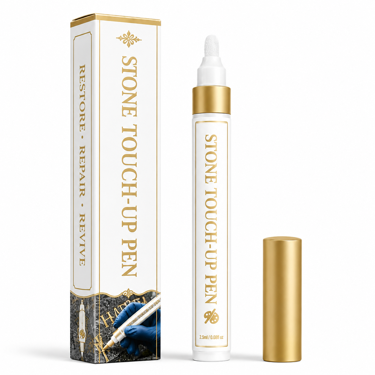 🐦Gold Tombstone Marker Pen-Bring Faded Memorial Lettering Back to Life(Pack of 2)