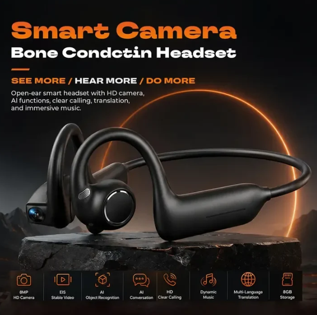 🎧 E12 Bone Conduction Wireless   Audio Headphones