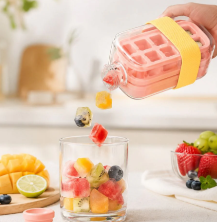 Ice-cube water bottle