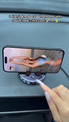 One touch auto clamping car phone holder