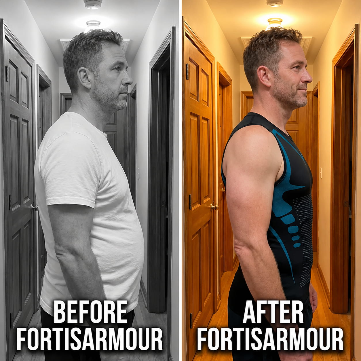 The Fortis Armour-Flatten the gut. Armour up.