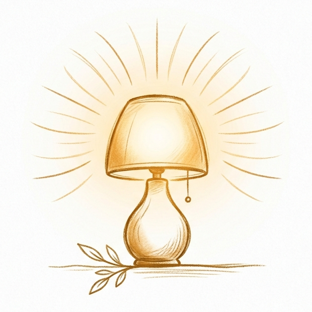 Cozy lamp ambiance icon