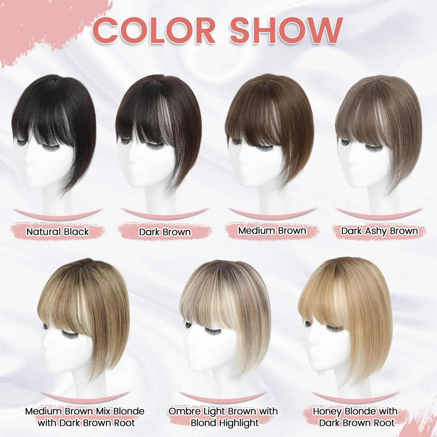 Human Hair Bangs Topper Lifestyle