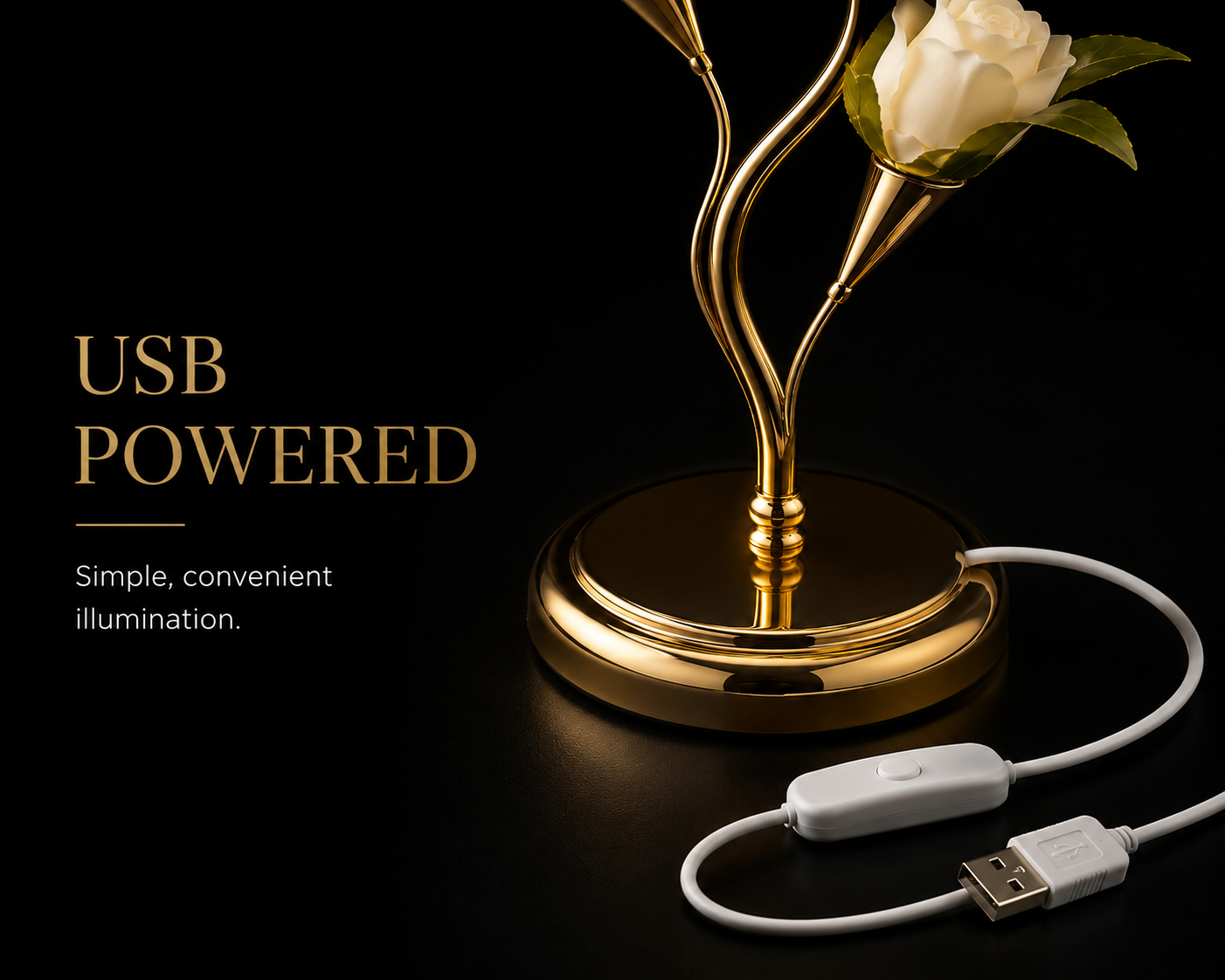 Lucky Greenlife™ | Rose Bloom Table Lamp