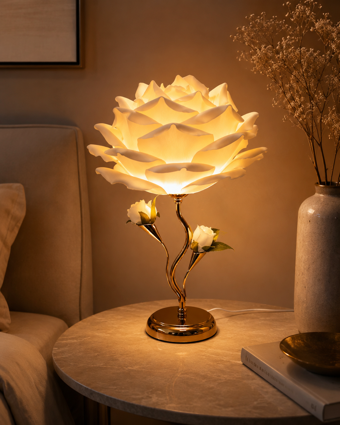 Lucky Greenlife™ | Rose Bloom Table Lamp