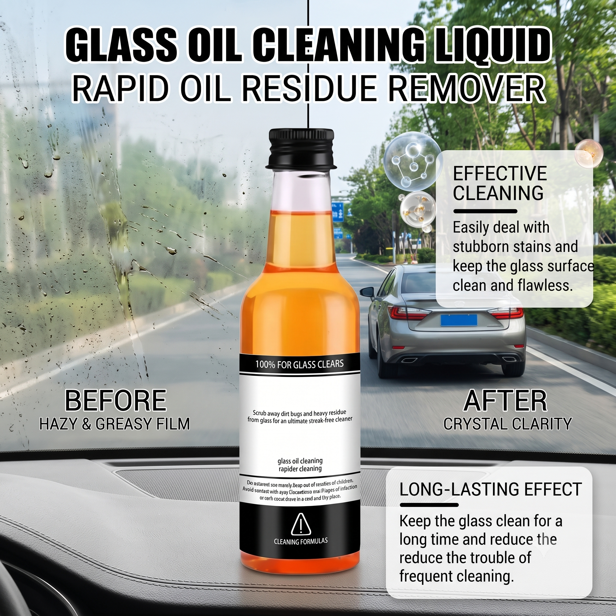 Luckygreenlife™ - Instant Clear Car Glass Windshield Cleaning Liquid © ( BUY 1 GET 2 FREE )