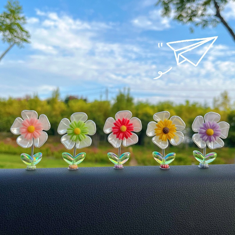 Multi color Sunflower Car Dashboard Decor