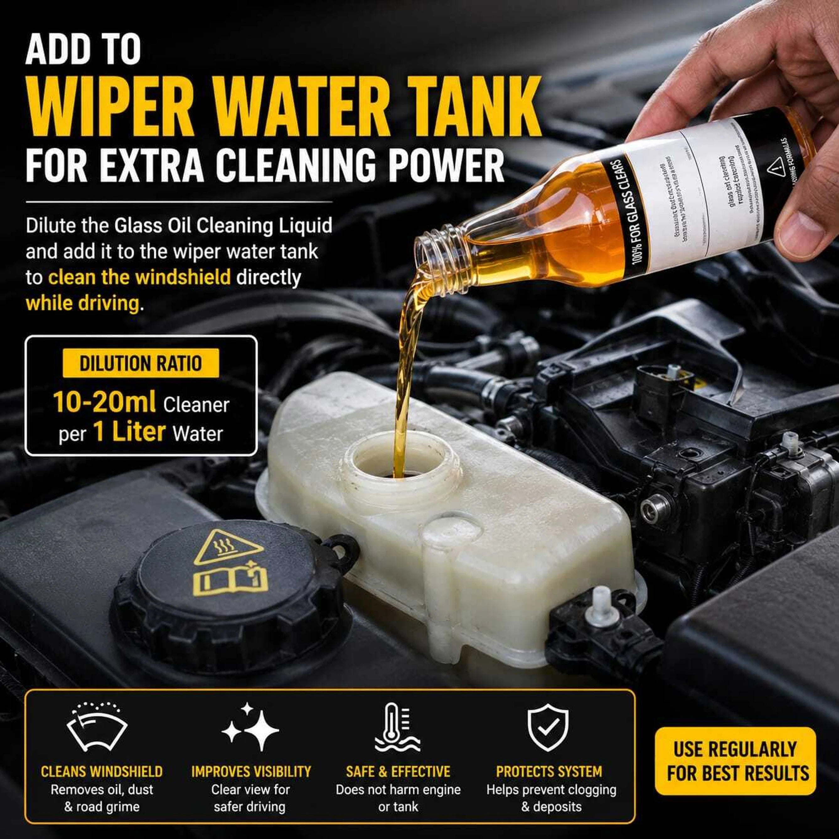 Luckygreenlife™ - Instant Clear Car Glass Windshield Cleaning Liquid © ( BUY 1 GET 2 FREE )