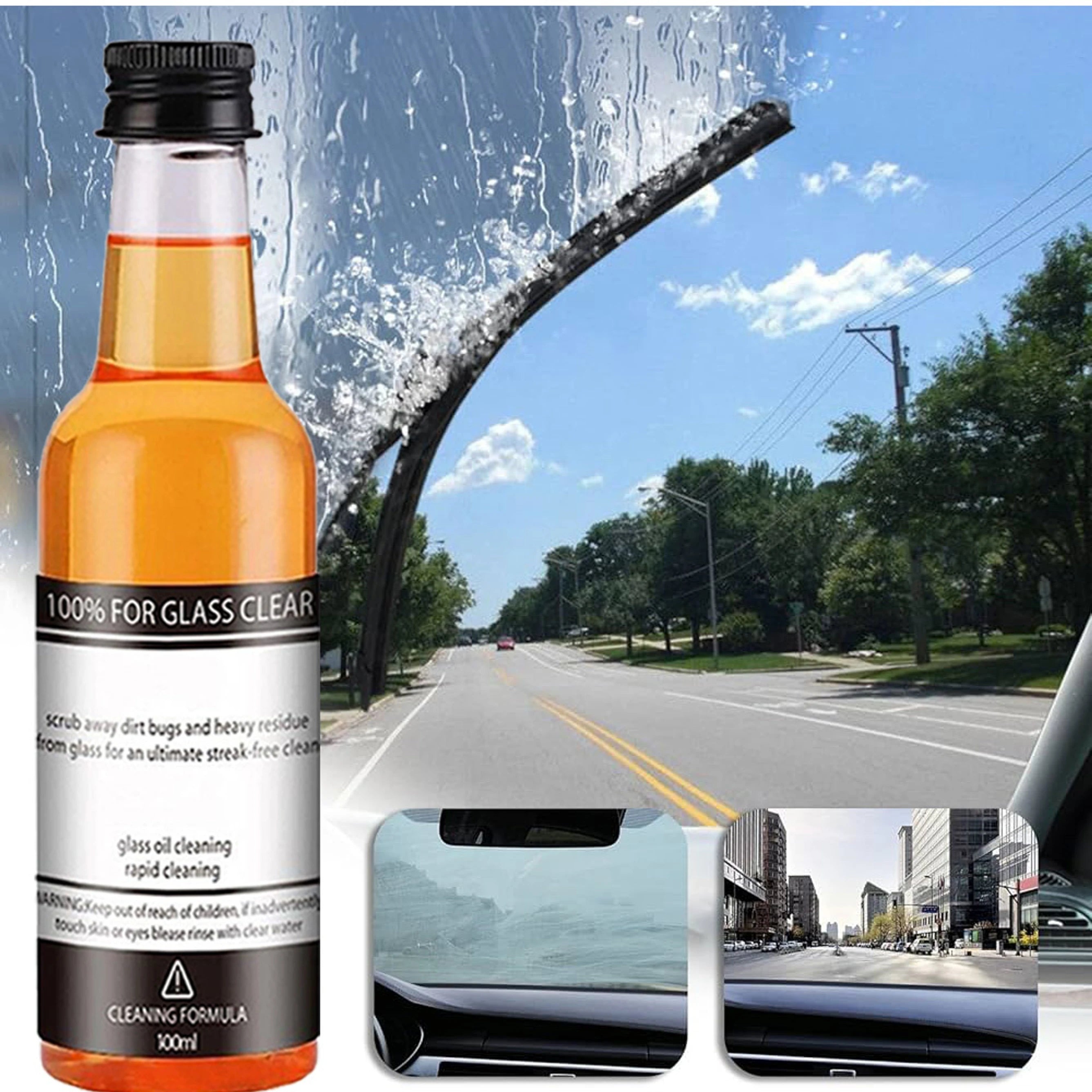Luckygreenlife™ - Instant Clear Car Glass Windshield Cleaning Liquid © ( BUY 1 GET 2 FREE )