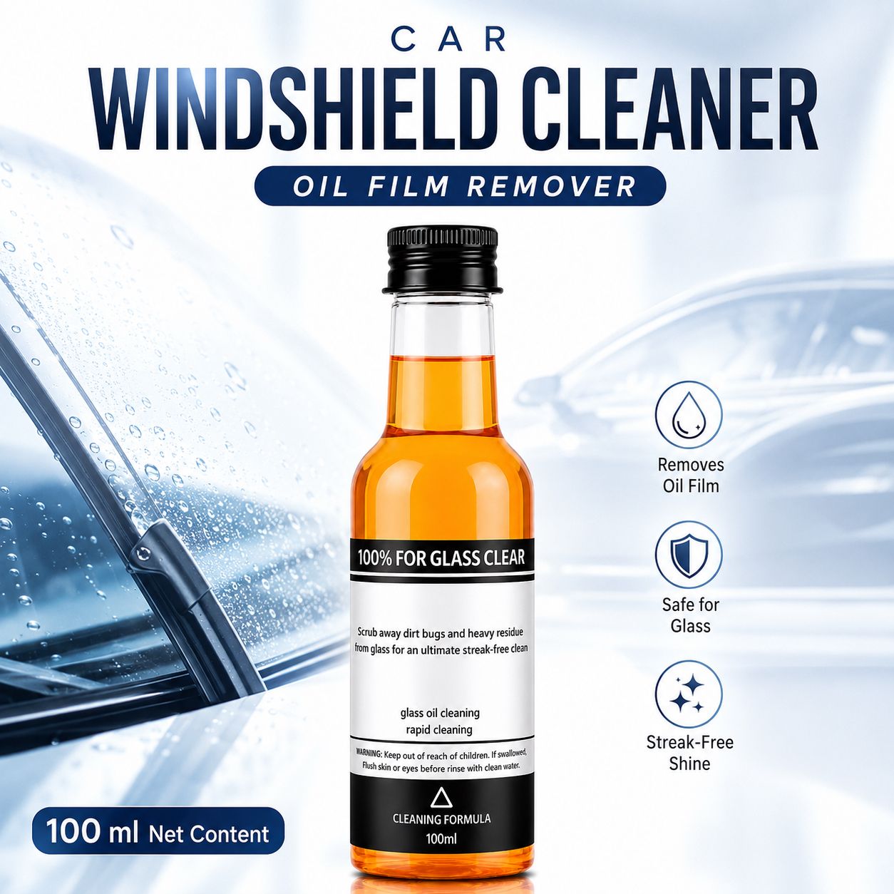 Luckygreenlife™ - Instant Clear Car Glass Windshield Cleaning Liquid © ( BUY 1 GET 2 FREE )