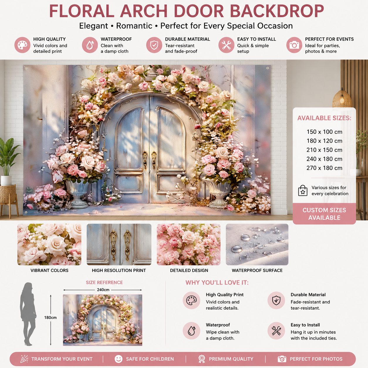 🌲🌸 Turn your backyard into an enchanted forest – one banner, endless beauty!