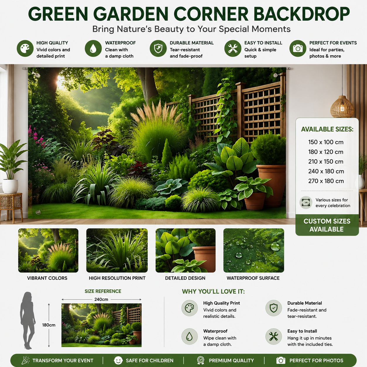 🌲🌸 Turn your backyard into an enchanted forest – one banner, endless beauty!
