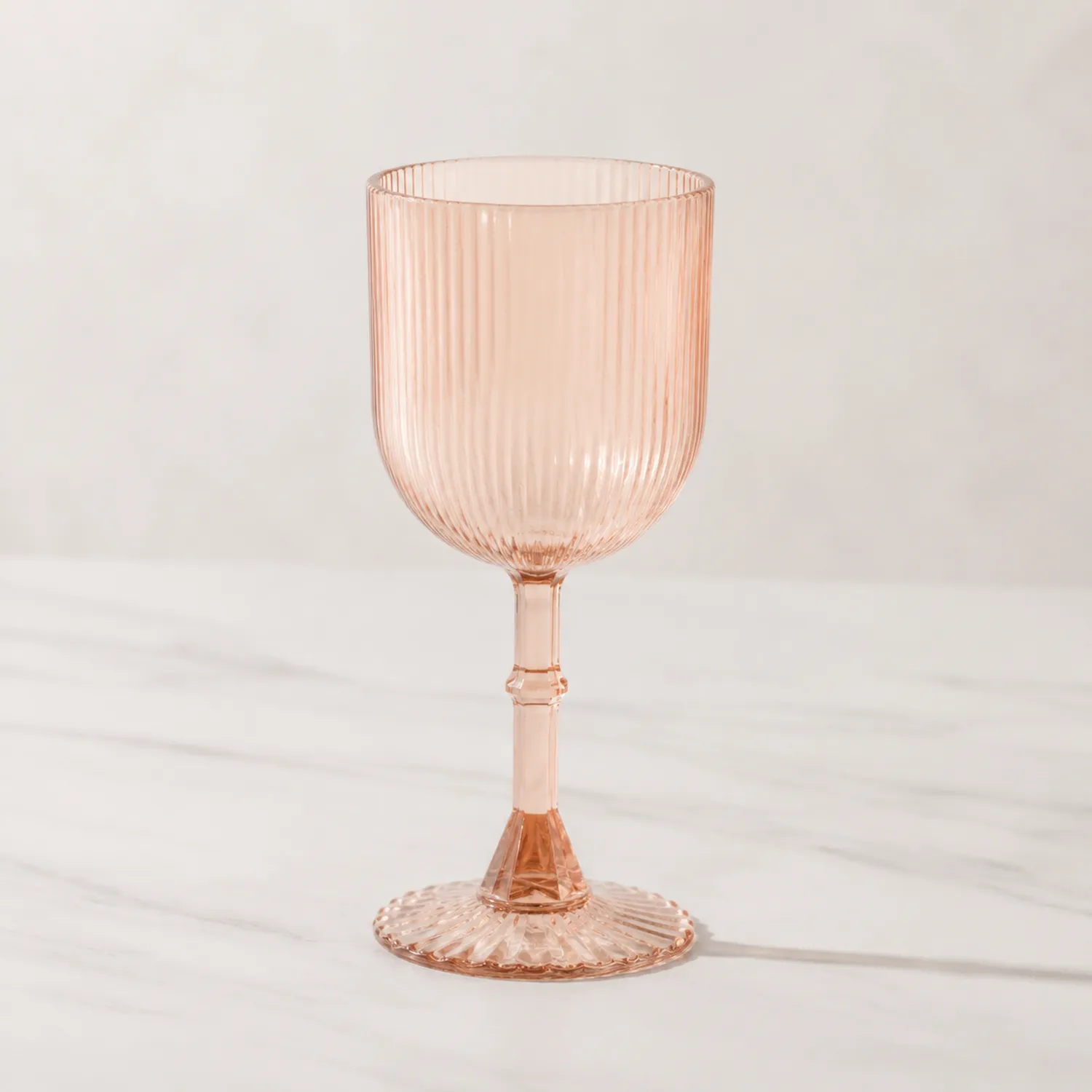 Calice da Vino Zigrinato in Vetro Rosa 250 ml-Pexvexia