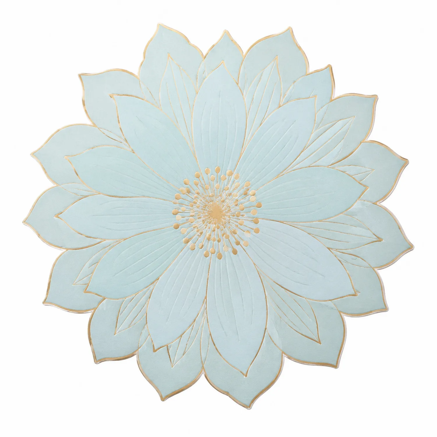 Sottopiatto a Forma di Fiore Antiscivolo Celeste in PVC-Pexvexia