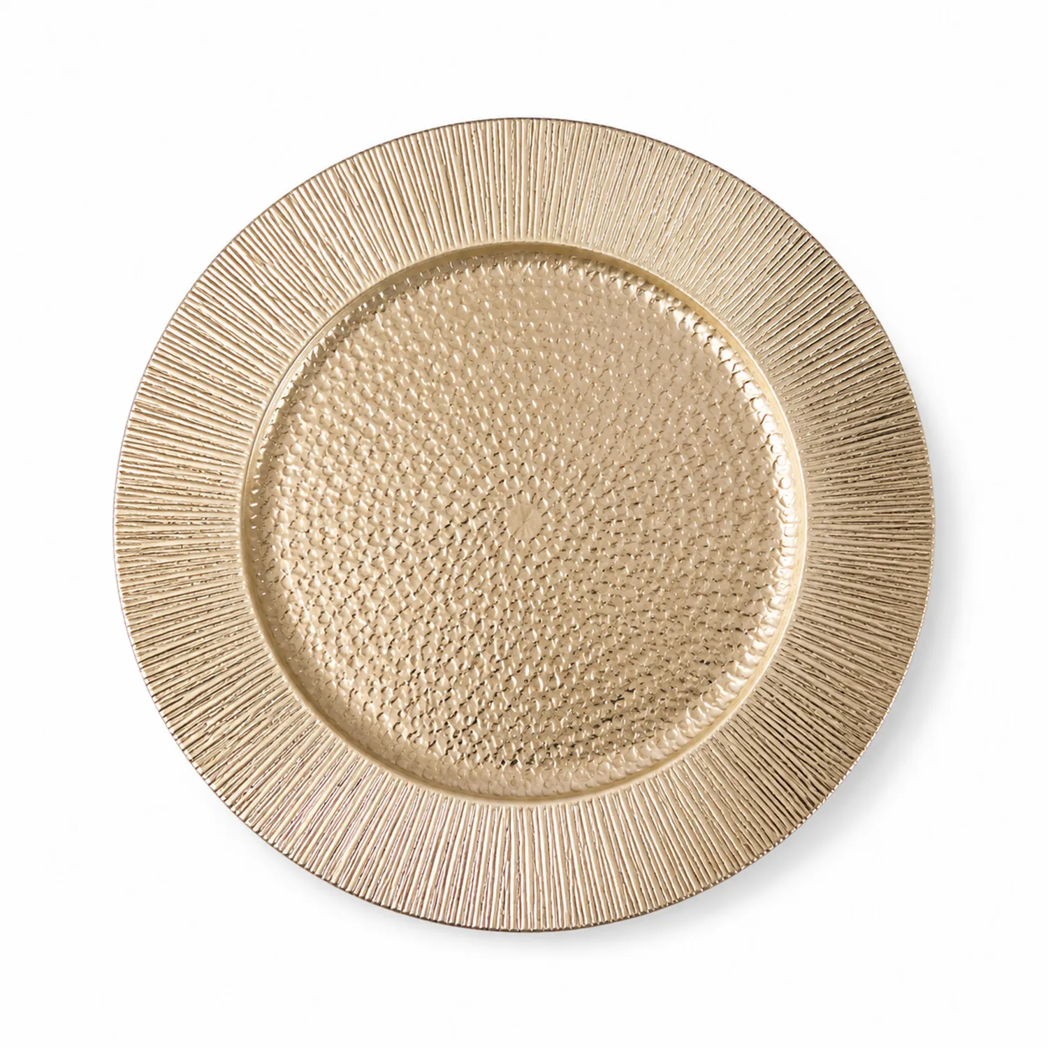 Piatto da Portata Rotondo Decorativo in Oro-Pexvexia