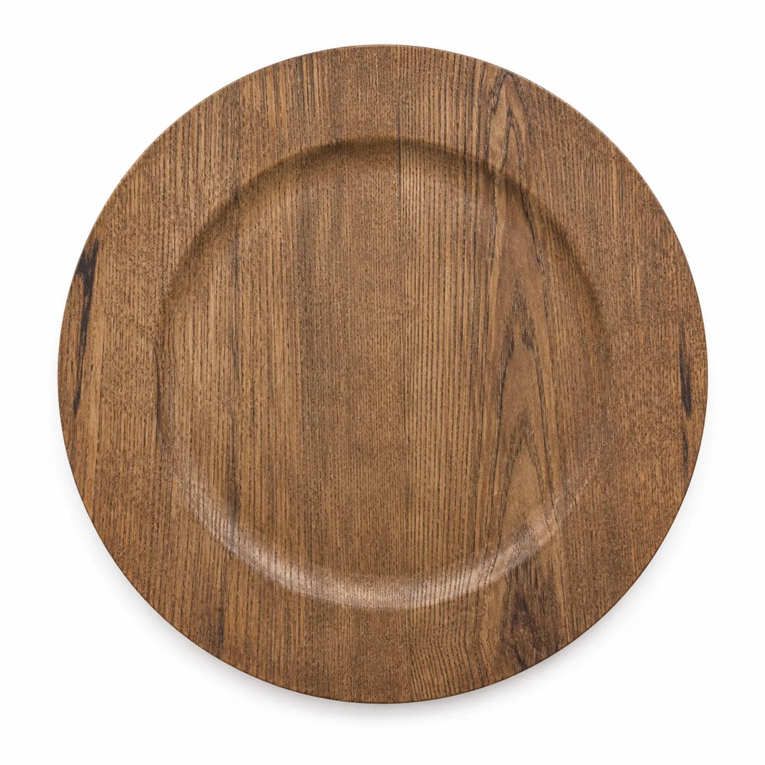 Sottopiatto rotondo in legno, diametro 33 cm, marrone-Pexvexia