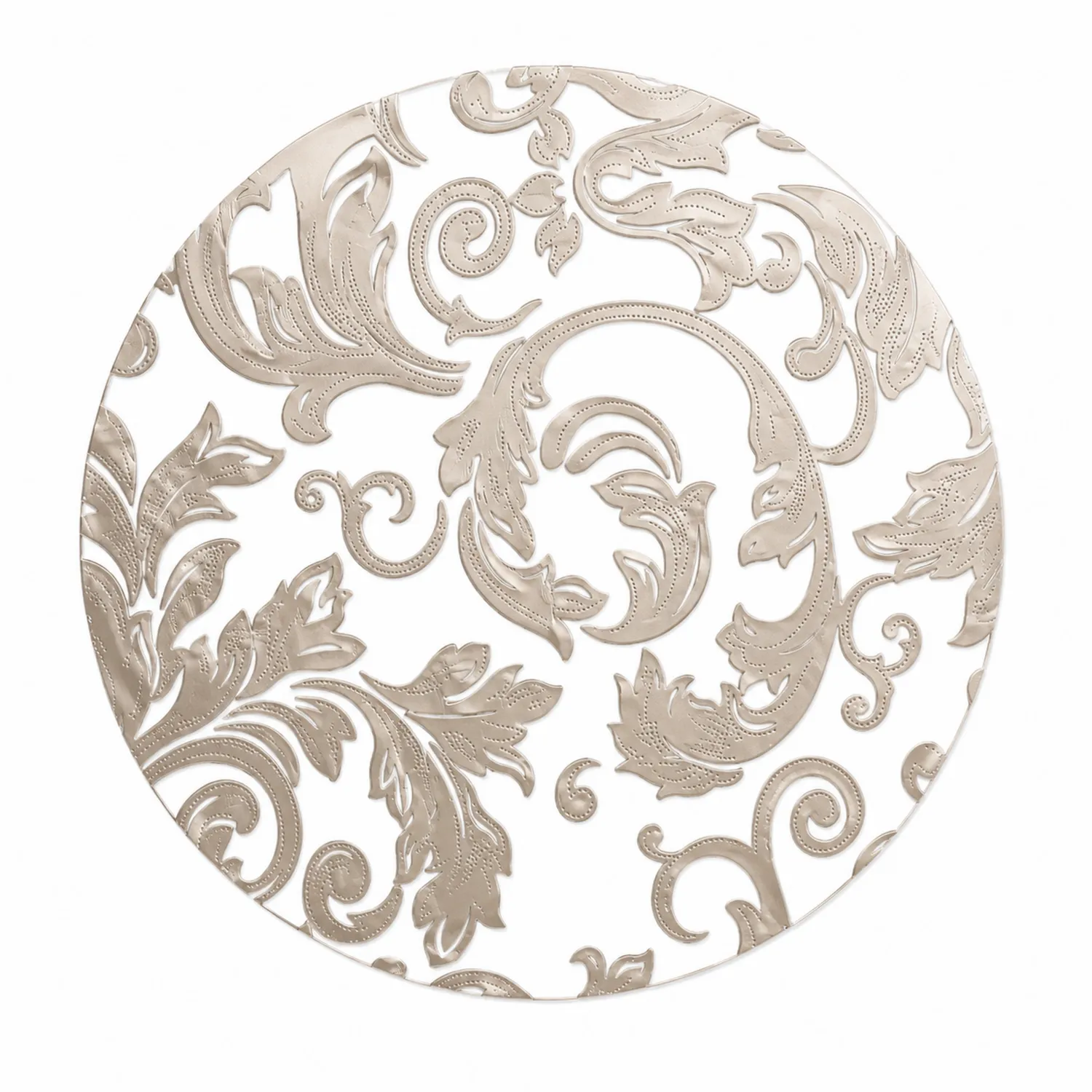 Sottopiatto decorativo rotondo intagliato beige-Pexvexia