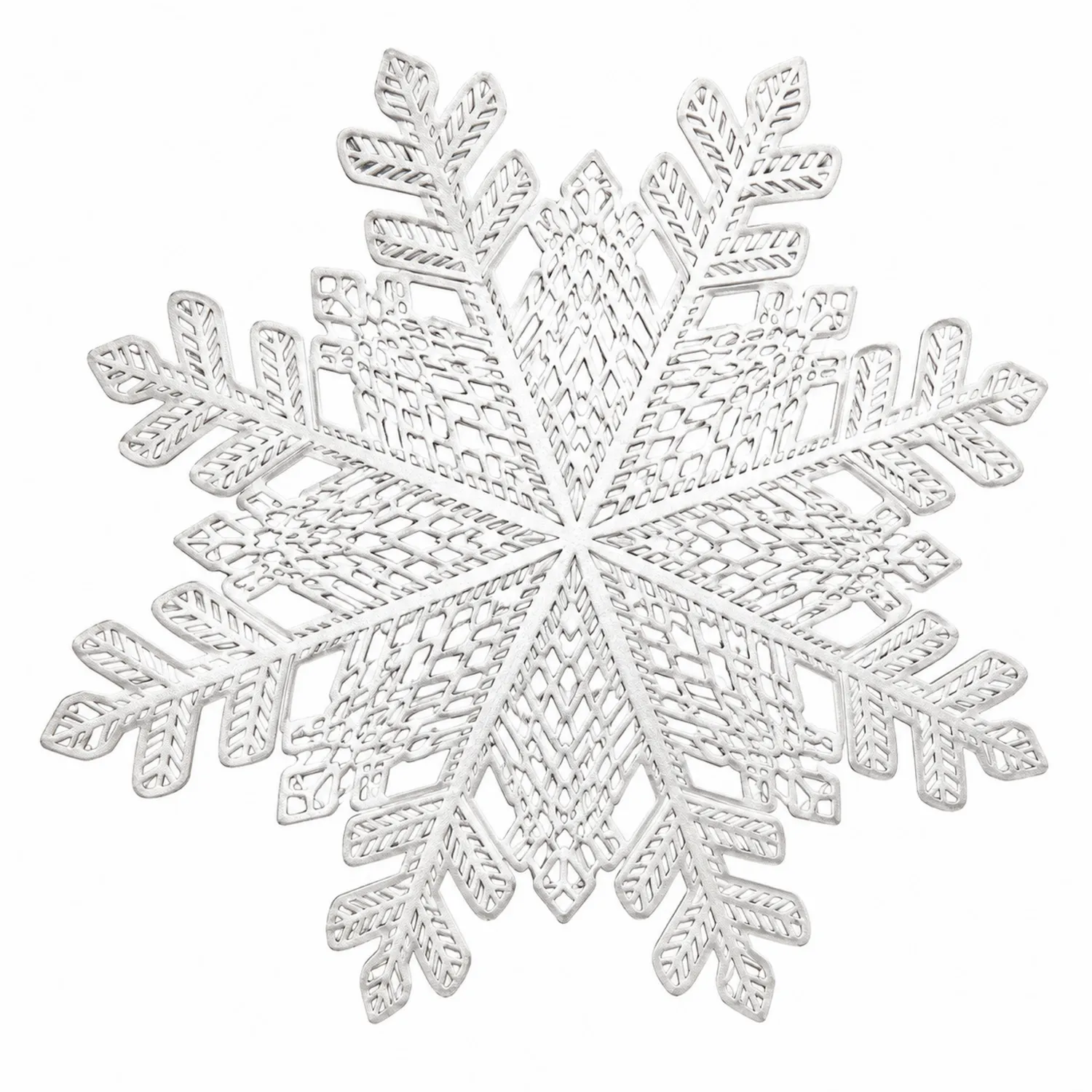 Sottopiatto Decorativo Fiocco di Neve Bianco per Natale-Pexvexia