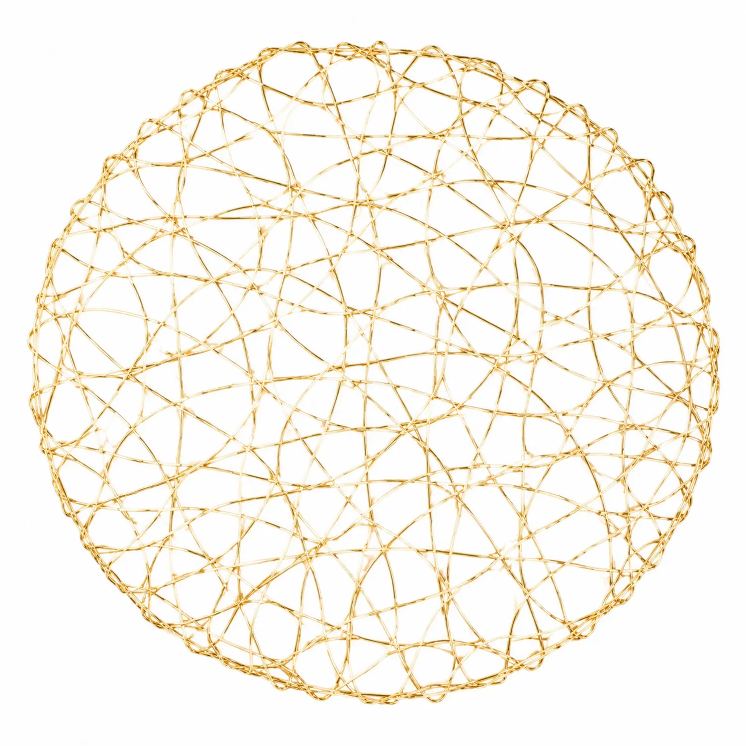 Sottopiatto Decorativo Rotondo in Rete Oro-Pexvexia