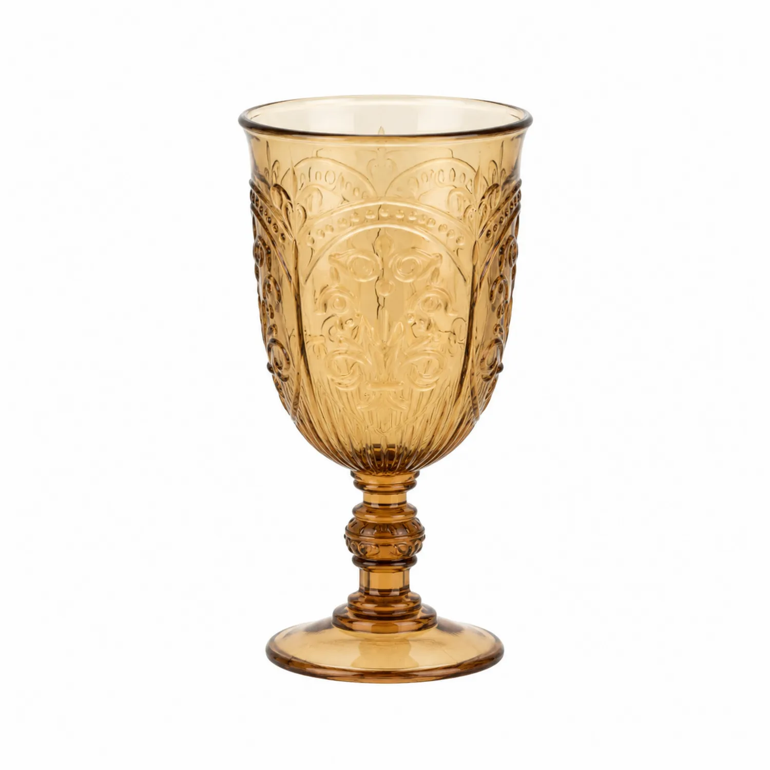 Calice Decorato in Vetro Ambra 300ml-Pexvexia