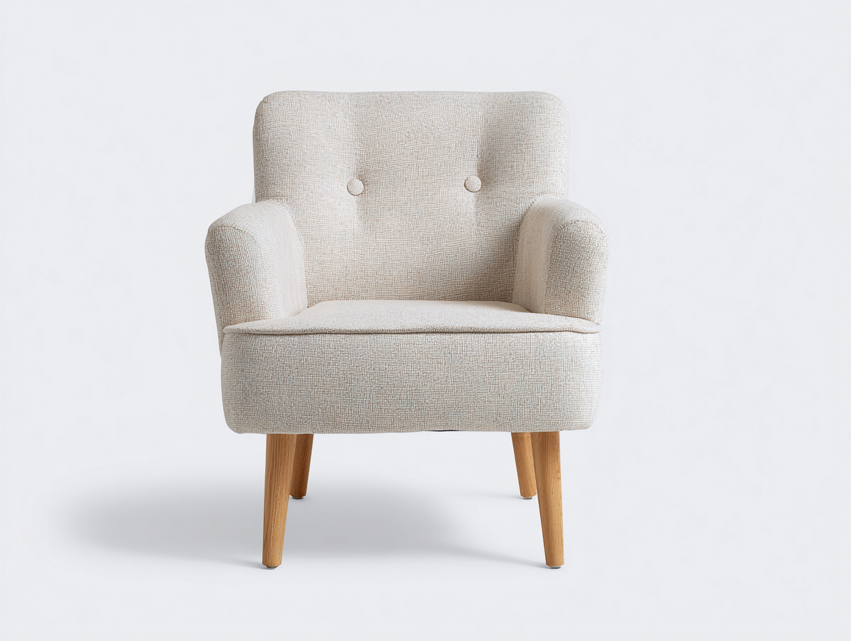 Sillones tapizado tela madera maciza 75x70x78 cm - beige-roble - diseño moderno compacto-Vamonpanest