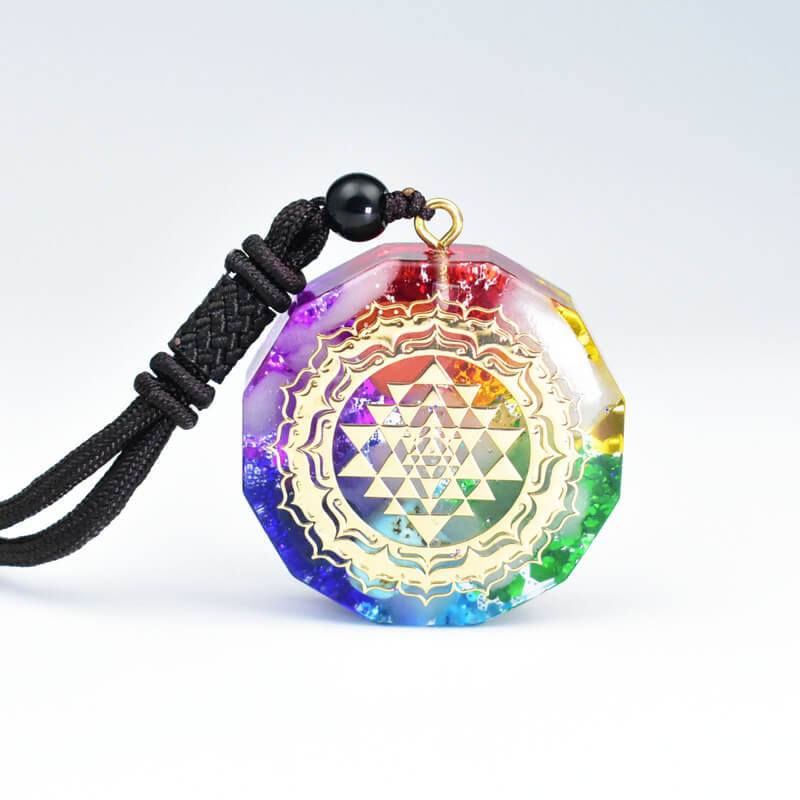 Buddha & Karma Chakra Orgonite Necklace