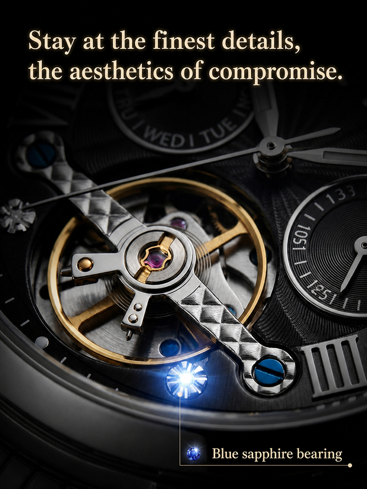 Limited Beverly Hills Luxury Watch Clearance | Swiss Handmade Tourbillon Luminous Watch