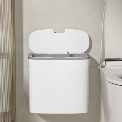 Wall-mounted smart sensor trash can