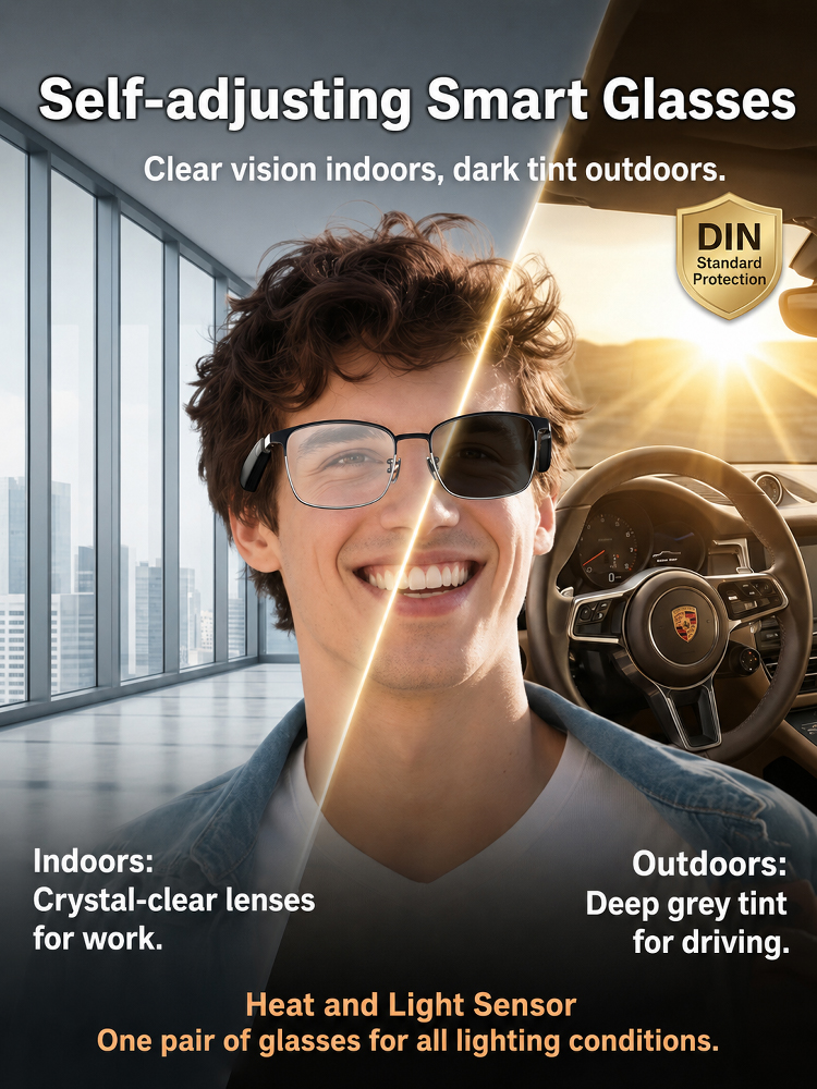 Smart Color Changing Touch and Voice Control AI Glasses