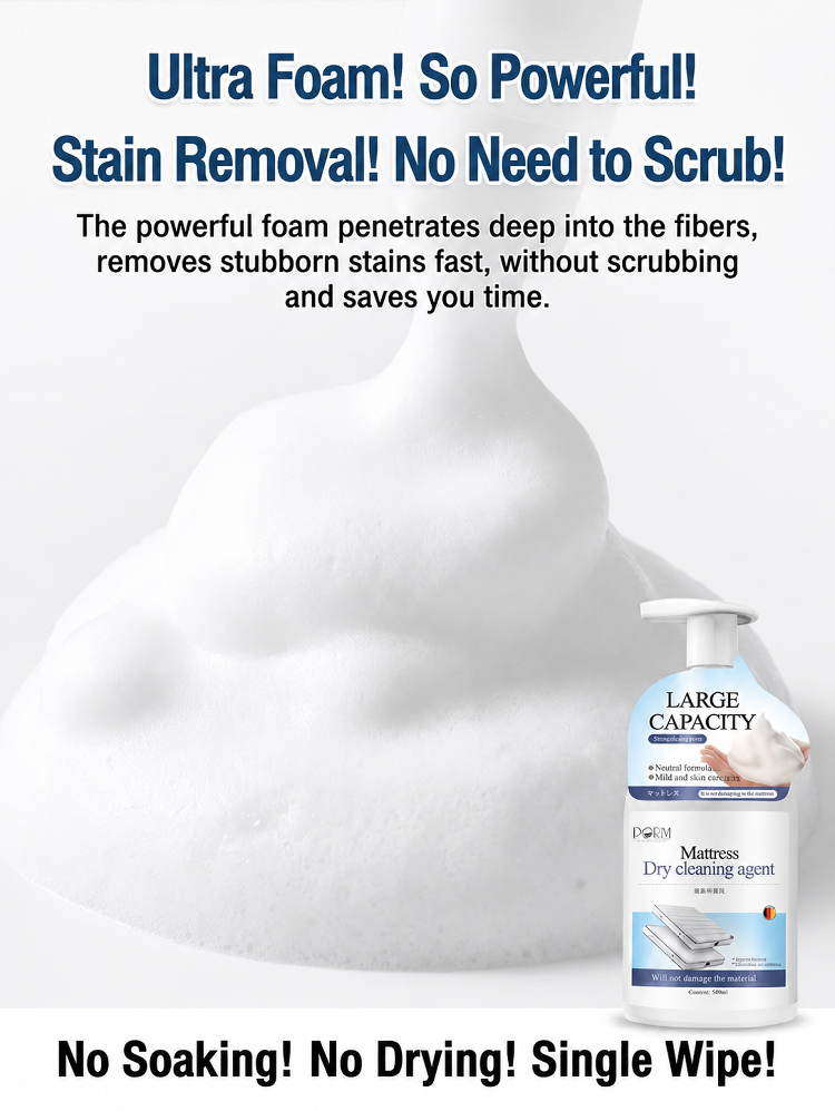  [🛌 3 SECONDS ERASE ALL MATTRESS STAINS! 🧼]No-Rinse Mattress Cleaning Spray