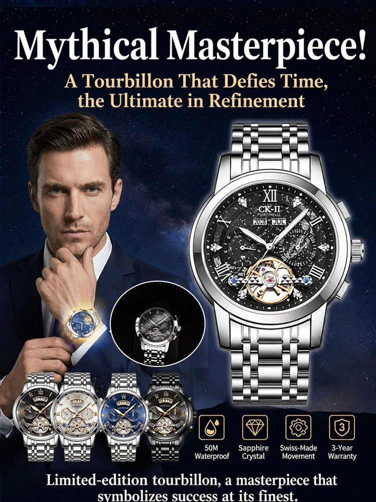 Limited Beverly Hills Luxury Watch Clearance | Swiss Handmade Tourbillon Luminous Watch