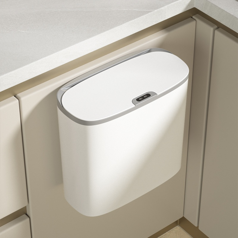Wall-mounted smart sensor trash can