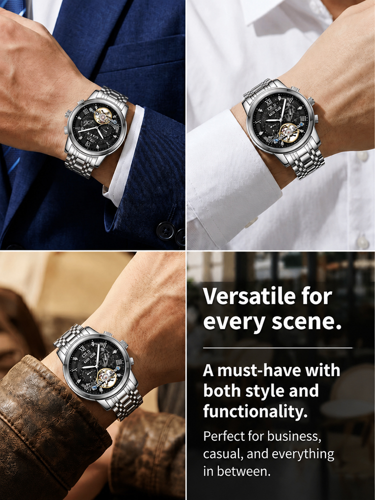Limited Beverly Hills Luxury Watch Clearance | Swiss Handmade Tourbillon Luminous Watch