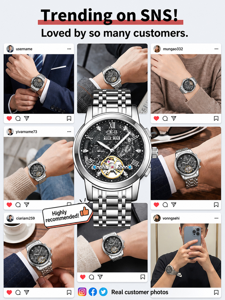 Limited Beverly Hills Luxury Watch Clearance | Swiss Handmade Tourbillon Luminous Watch