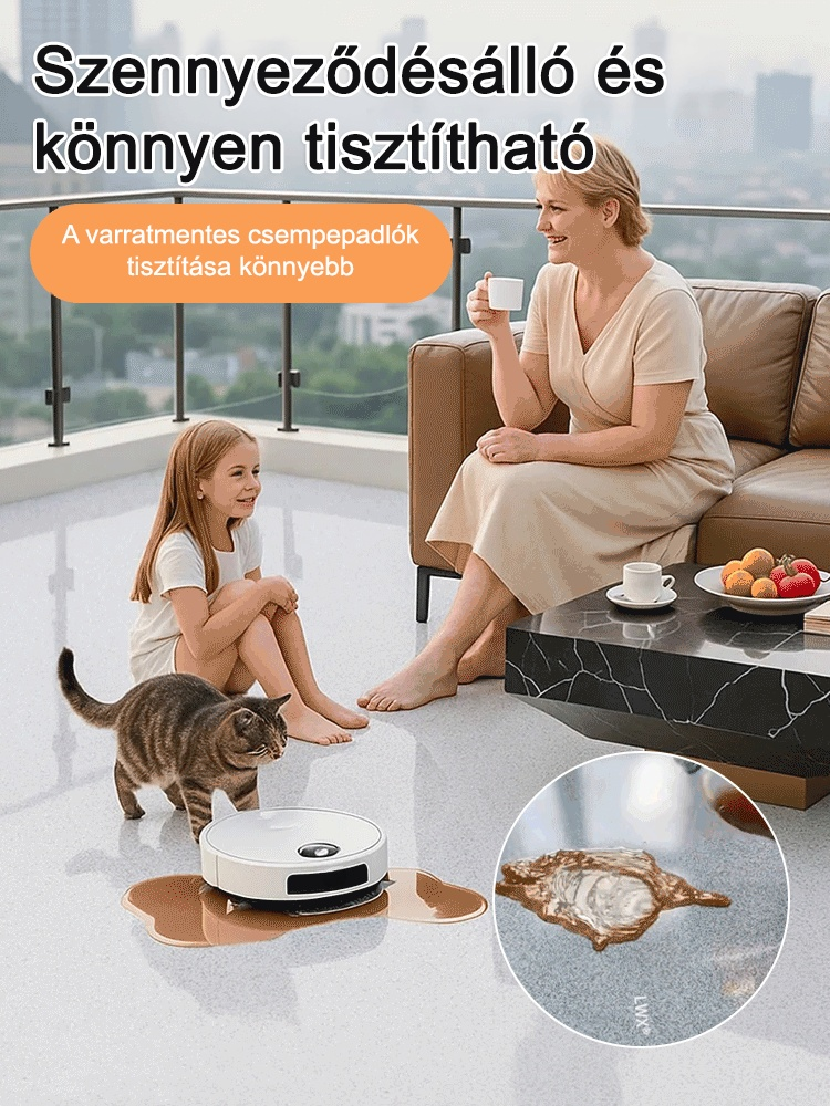 Felejtse el a drága csempézést! Folyékony márvány hatású epoxi homok festék