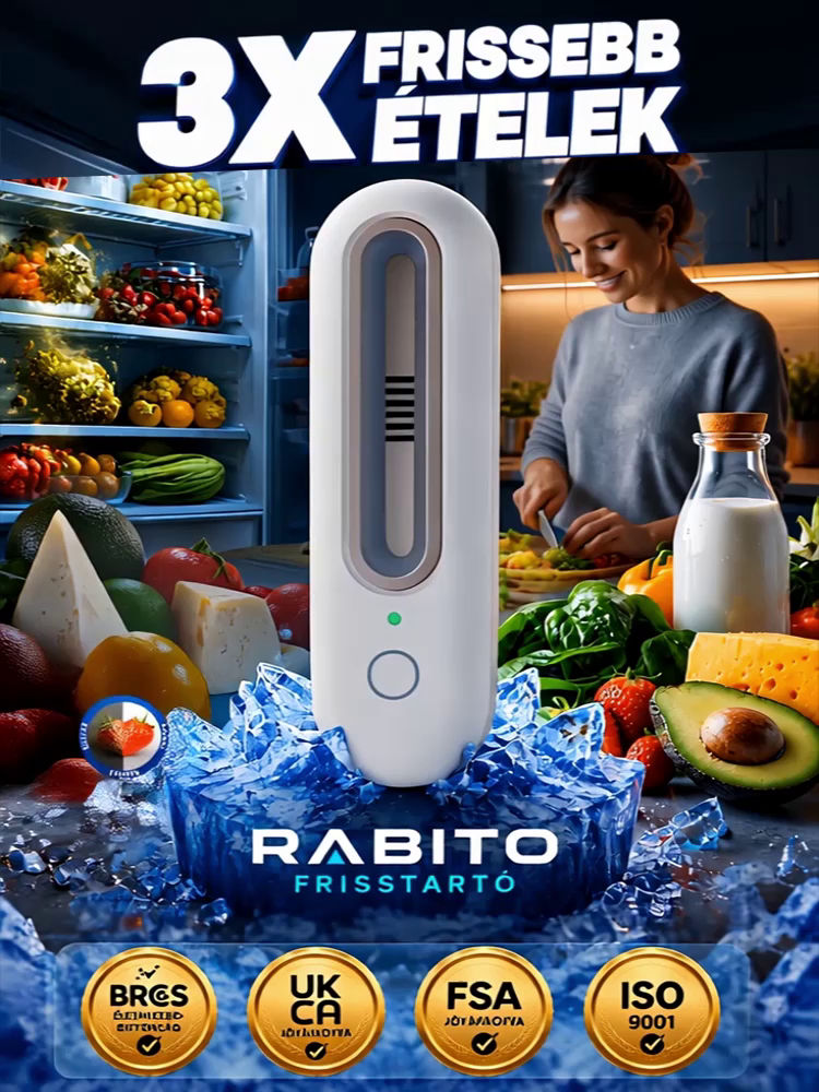 👑Prémium Okos Hűtő Szagtalanító és Baktériumölő (3X Frissesség) - 50% OFF + Utánvét