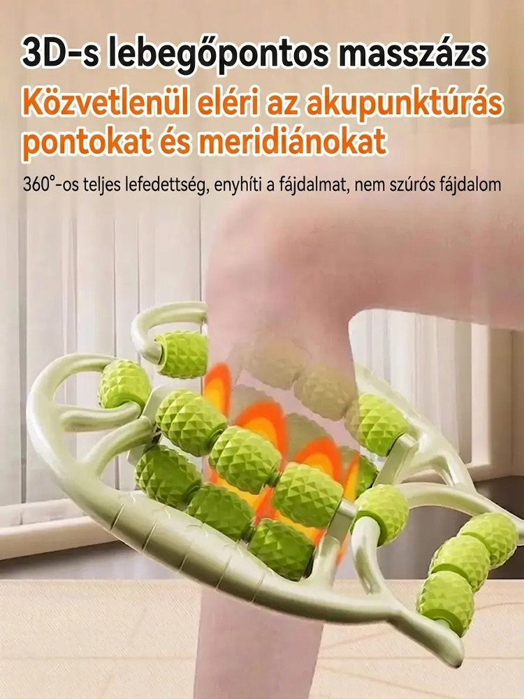 [50% Akció] Prémium 360° Masszázshenger – Mélyszöveti Lazítás Nyakra, Karra és Lábra