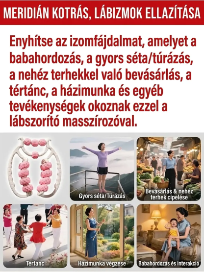 [50% Akció] Prémium 360° Masszázshenger – Mélyszöveti Lazítás Nyakra, Karra és Lábra