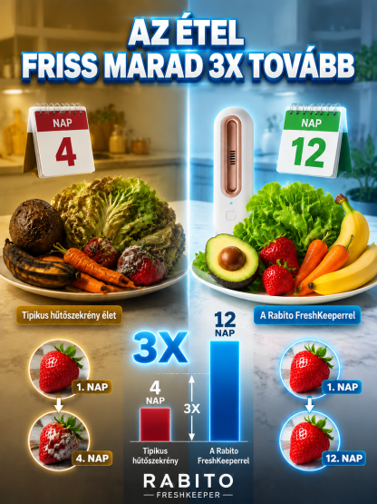 👑Prémium Okos Hűtő Szagtalanító és Baktériumölő (3X Frissesség) - 50% OFF + Utánvét