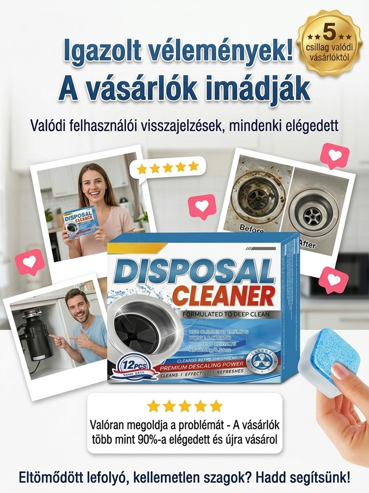【-50% Akció】Prémium Csőtisztító Tabletta (Német Technológia) – Azonnali Duguláselhárítás és Biztonságos Mélytisztítás