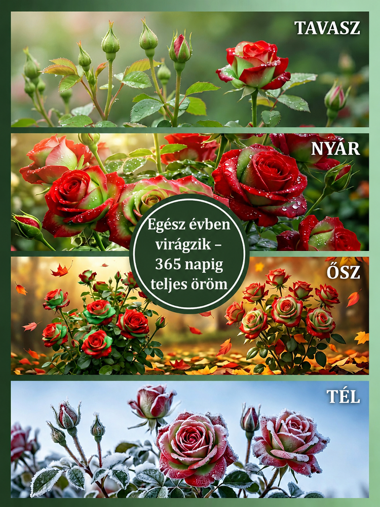 🌹Skót piros-zöld rózsatő | 80% Akció + Utánvét, 14 Napos Próba