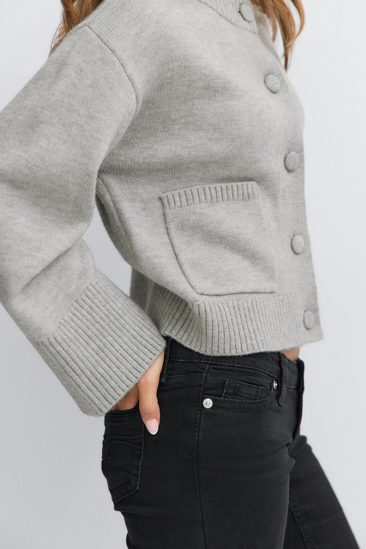 14+ knitted cardigan - Grey
