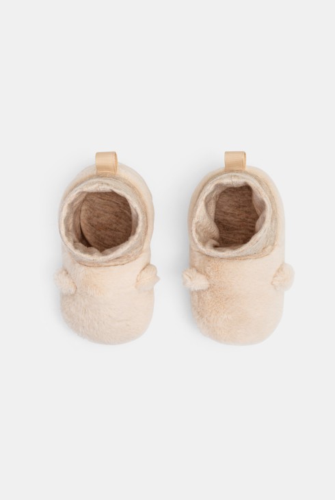 Chaussons chaussettes rose bébé fille 2