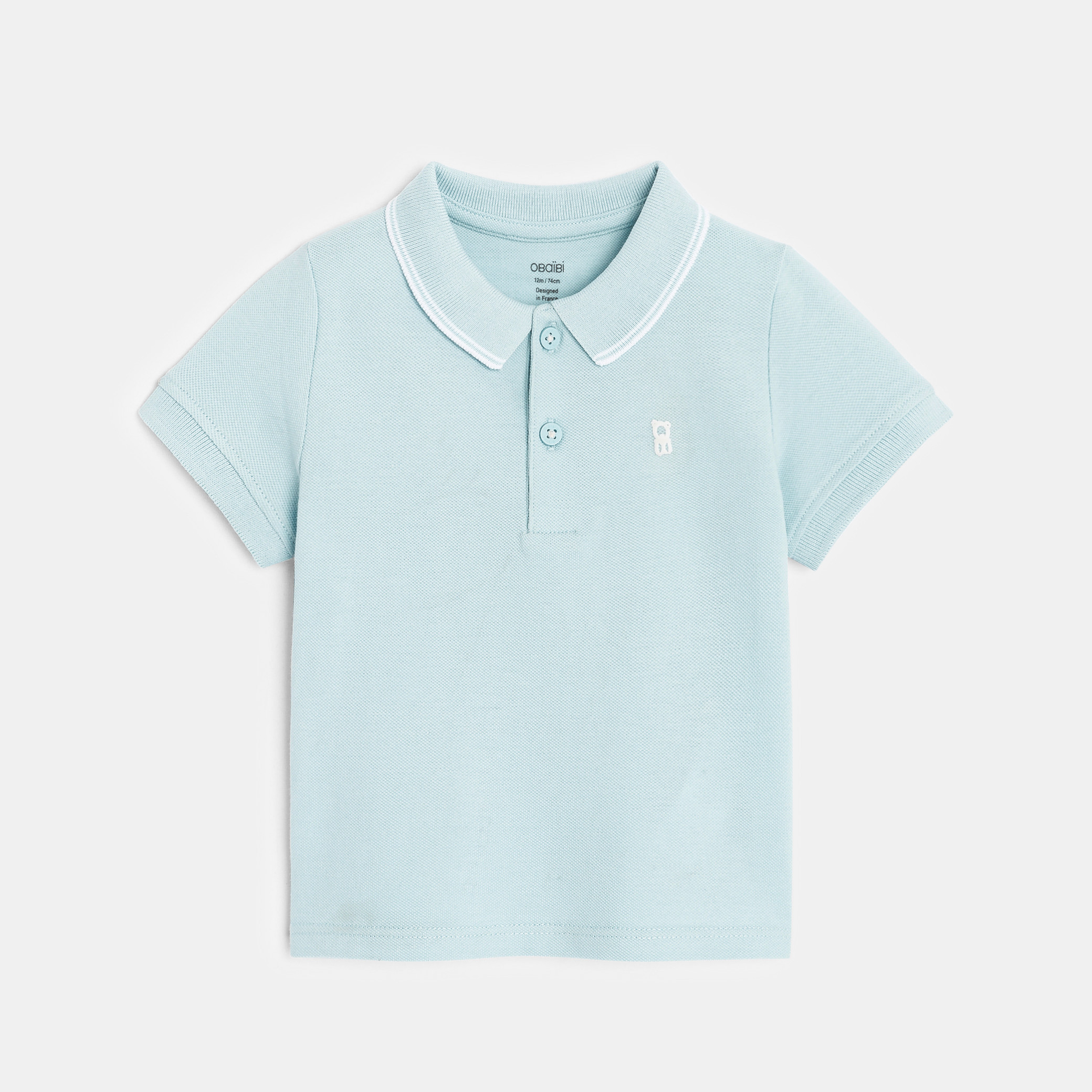 Polo bleu bébé garçon - Bleu avion