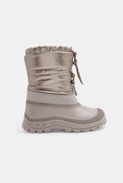 Boots de neige chaudes fourrées noir fille 1