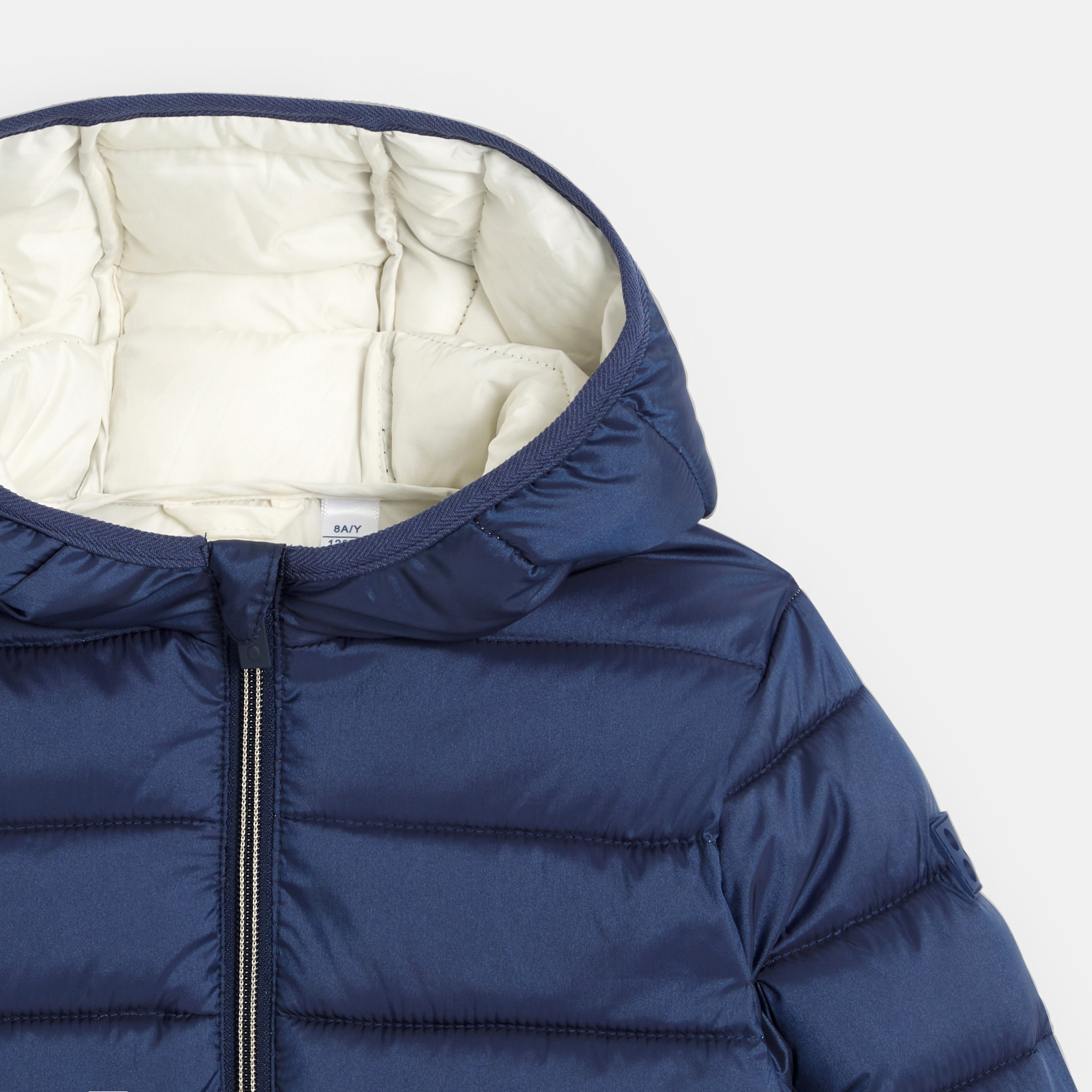 Doudoune à capuche unie bleu marine Fille - Bleu saphir