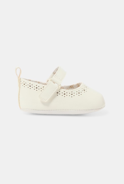 Ballerine chic ajourée blanc naissance fille 1